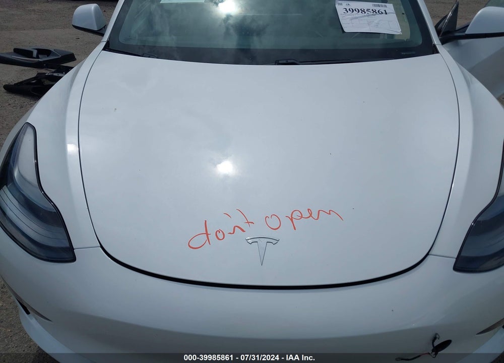 2021 TESLA MODEL 3 STANDARD RANGE PLUS REAR-WHEEL DRIVE VIN: 5YJ3E1EA4MF046458