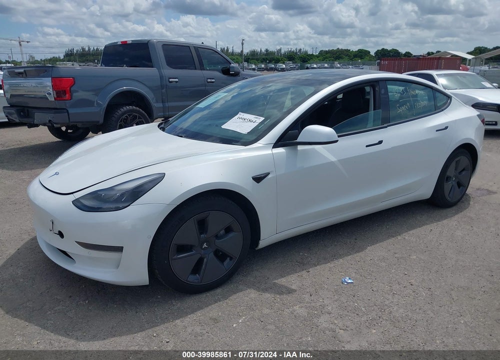 2021 TESLA MODEL 3 STANDARD RANGE PLUS REAR-WHEEL DRIVE VIN: 5YJ3E1EA4MF046458