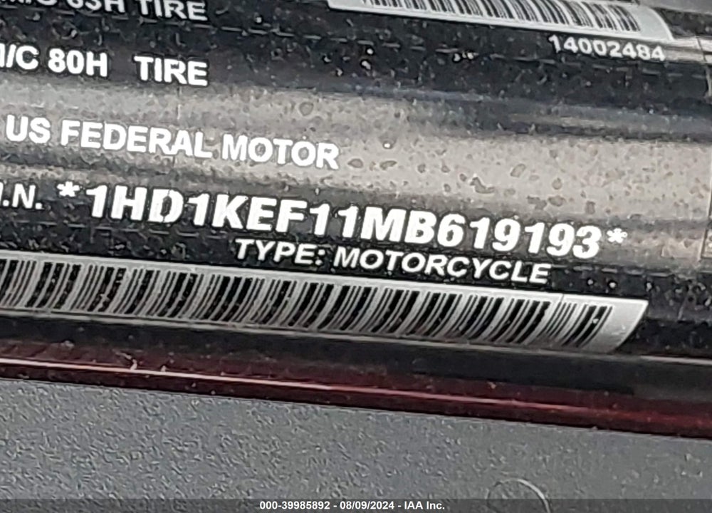 2021 HARLEY-DAVIDSON FLHTK VIN: 1HD1KEF11MB619193