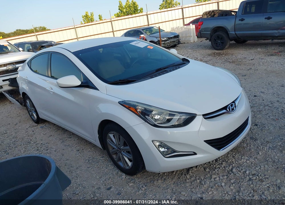 2014 HYUNDAI ELANTRA SE VIN: 5NPDH4AE5EH498623