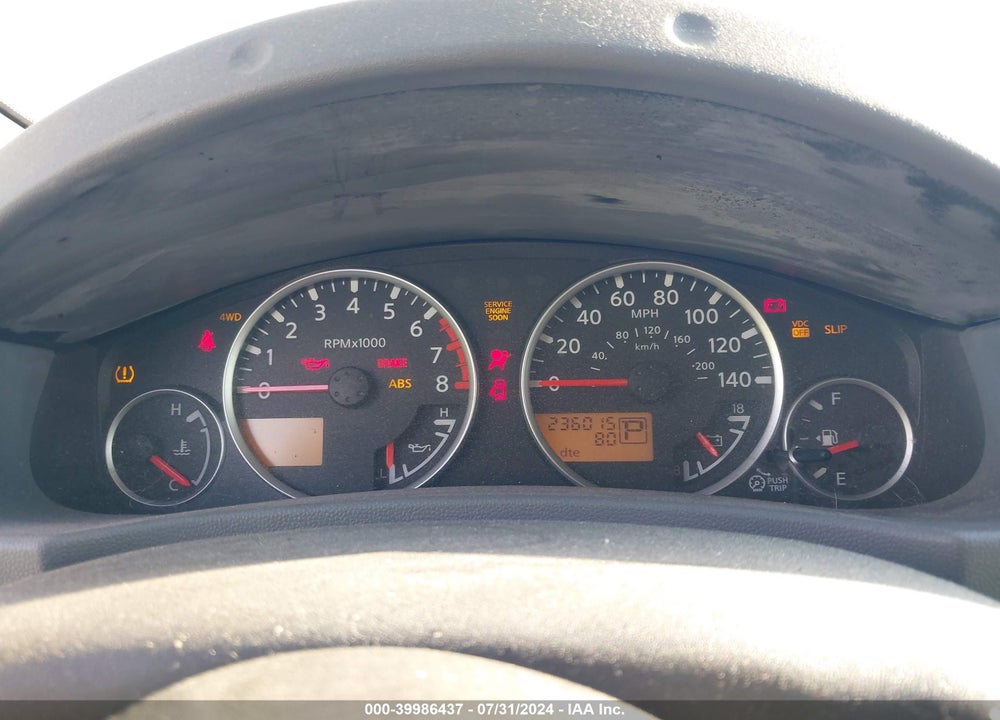 2007 NISSAN XTERRA SE VIN: 5N1AN08W77C510350