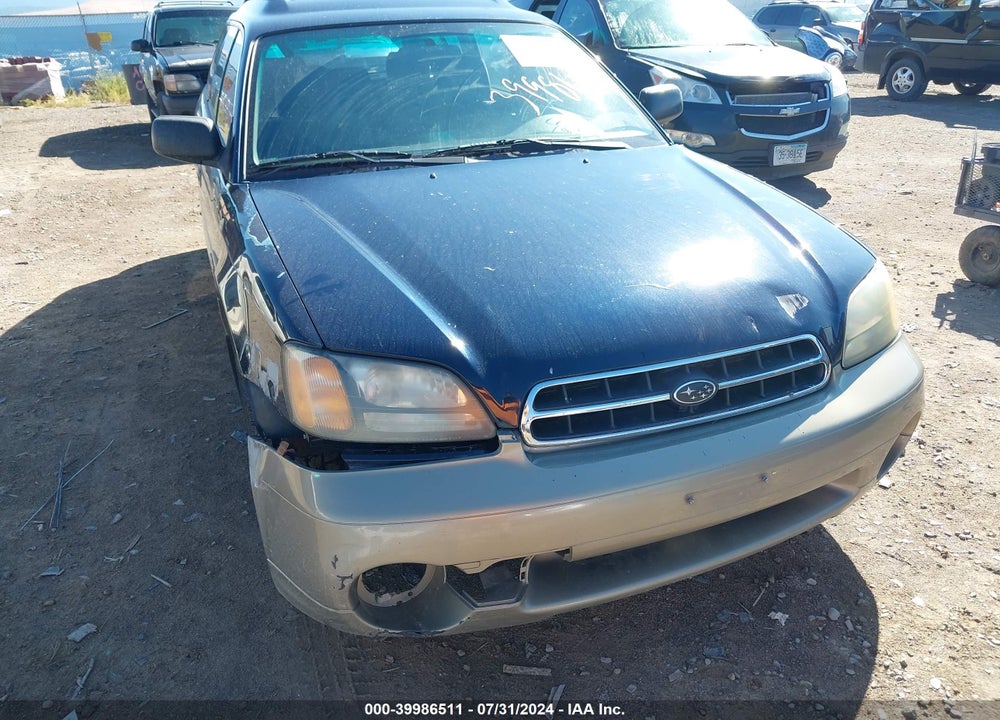 2002 SUBARU OUTBACK VIN: 4S3BH675527624618