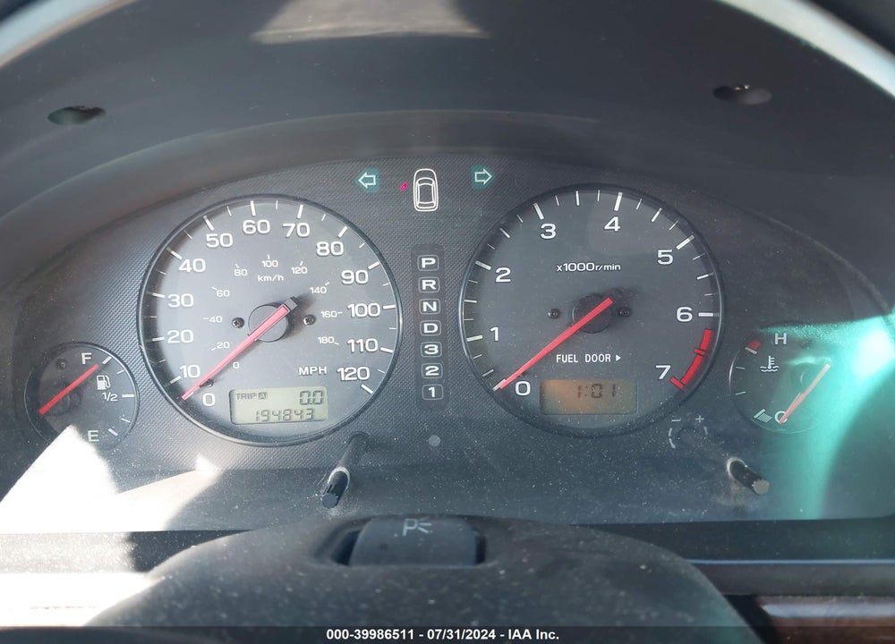 2002 SUBARU OUTBACK VIN: 4S3BH675527624618