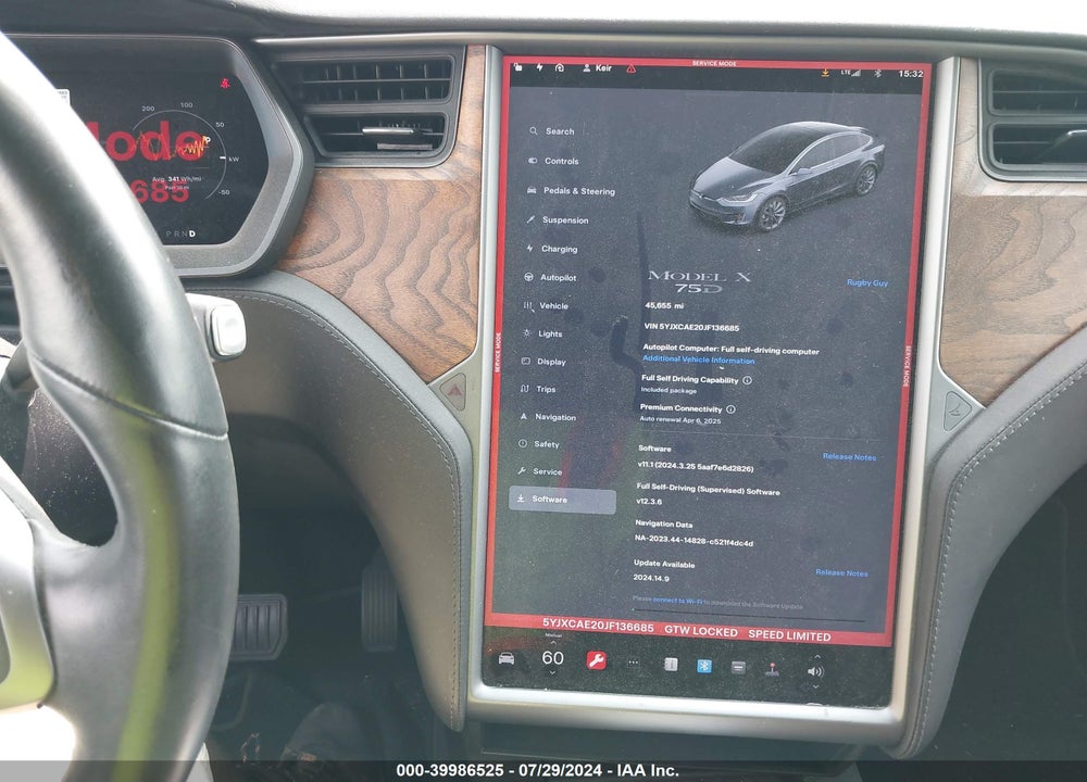 2018 TESLA MODEL X 100D/75D/P100D VIN: 5YJXCAE20JF136685