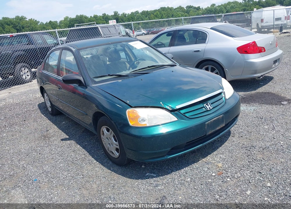 2001 HONDA CIVIC LX VIN: 2HGES16591H515716