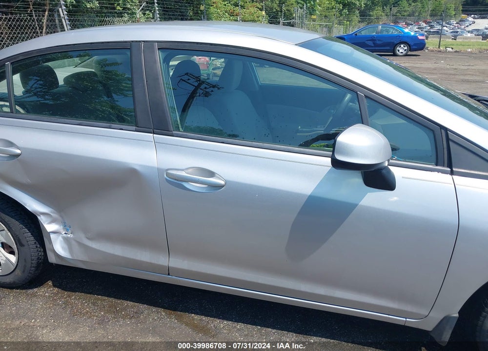 2013 HONDA CIVIC LX VIN: 19XFB2F55DE013603