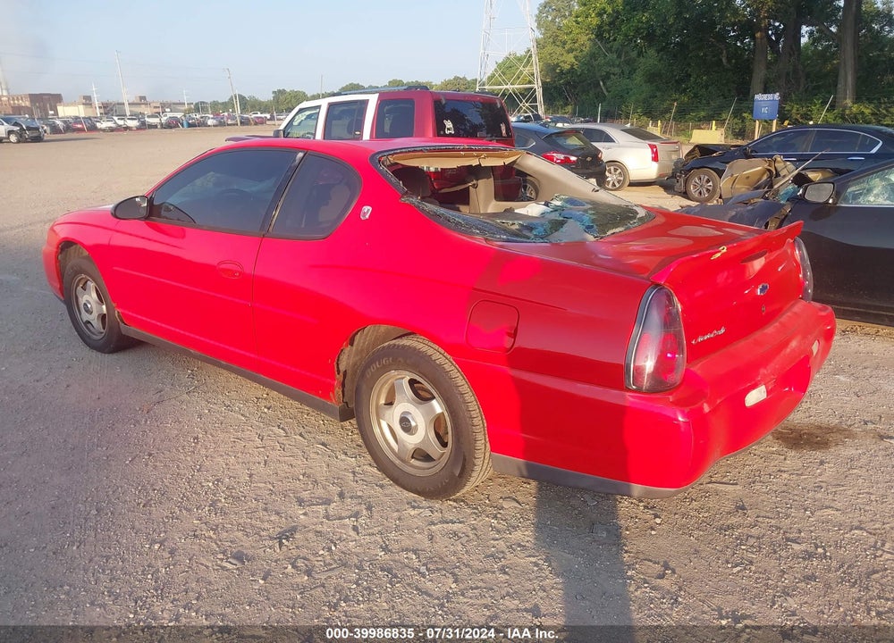 2001 CHEVROLET MONTE CARLO LS VIN: 2G1WW12E319183319