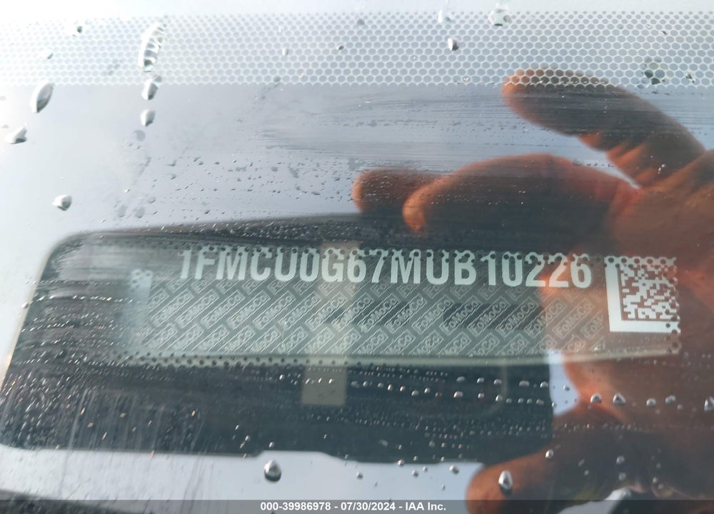 2021 FORD ESCAPE SE VIN: 1FMCU0G67MUB10226