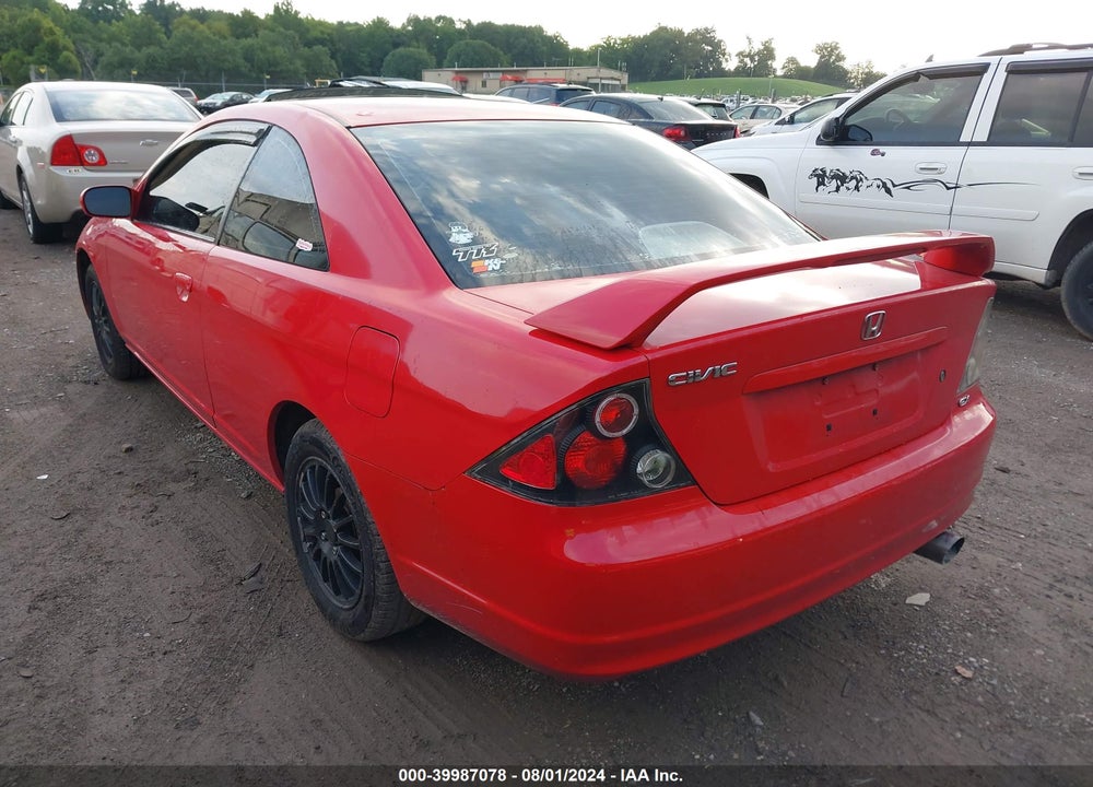 2003 HONDA CIVIC EX VIN: 1HGEM22923L030526