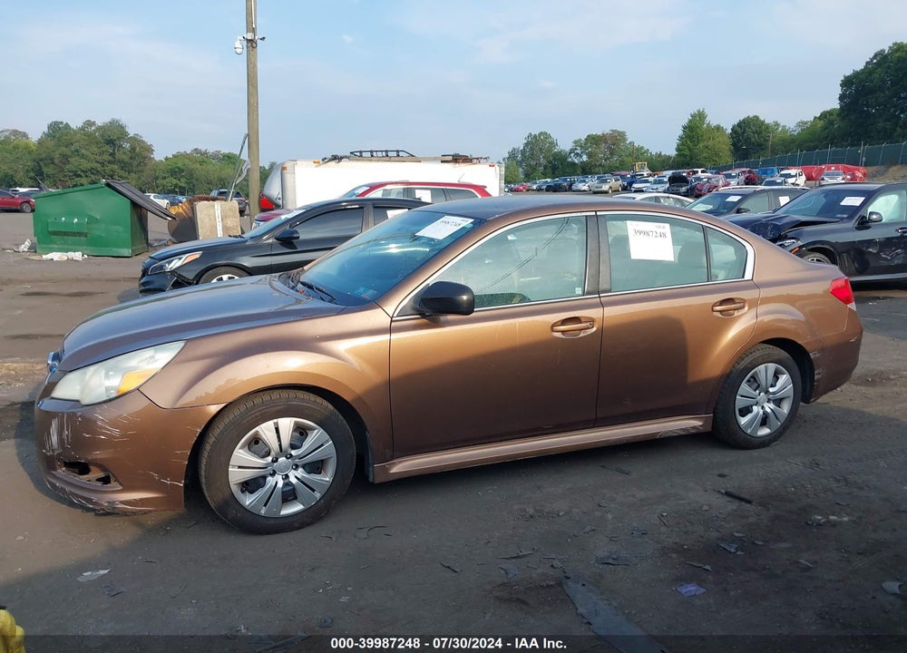 2011 SUBARU LEGACY 2.5I VIN: 4S3BMBA66B3237010