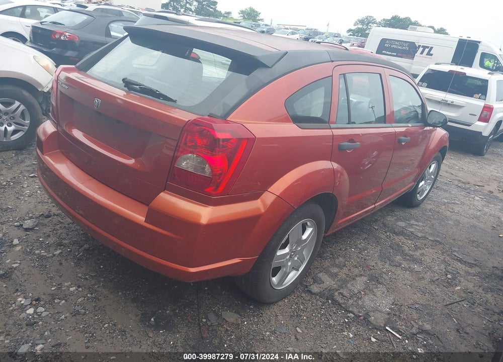 2008 DODGE CALIBER SE VIN: 1B3HB28B48D789662