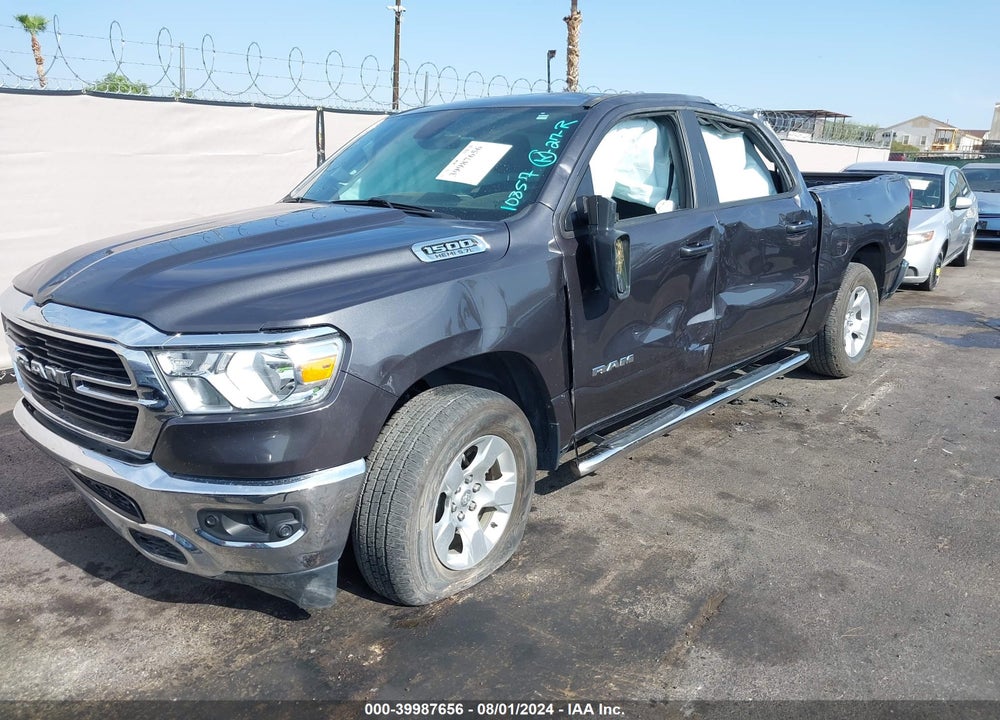 2021 RAM 1500 BIG HORN 4X2 5'7 BOX VIN: 1C6RREFT5MN689609