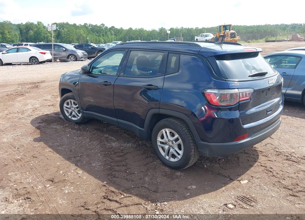 2018 JEEP COMPASS SPORT FWD VIN: 3C4NJCAB6JT122757