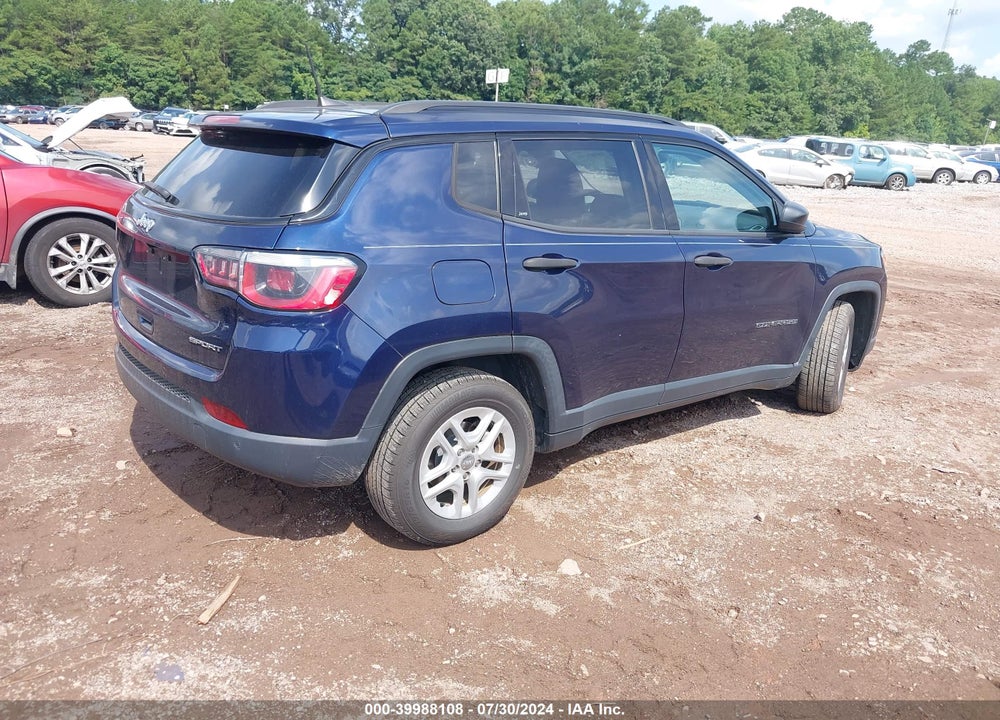 2018 JEEP COMPASS SPORT FWD VIN: 3C4NJCAB6JT122757