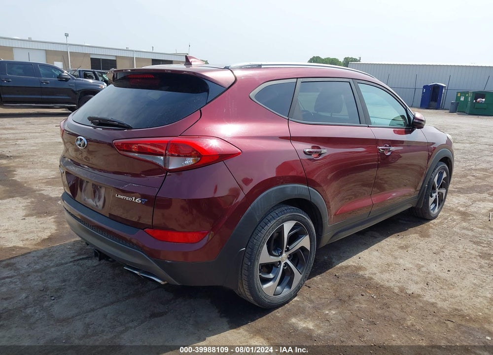 2016 HYUNDAI TUCSON LIMITED VIN: KM8J33A24GU167652