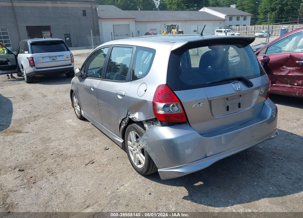 2007 HONDA FIT SPORT VIN: JHMGD37677S017938
