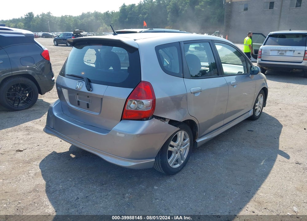 2007 HONDA FIT SPORT VIN: JHMGD37677S017938
