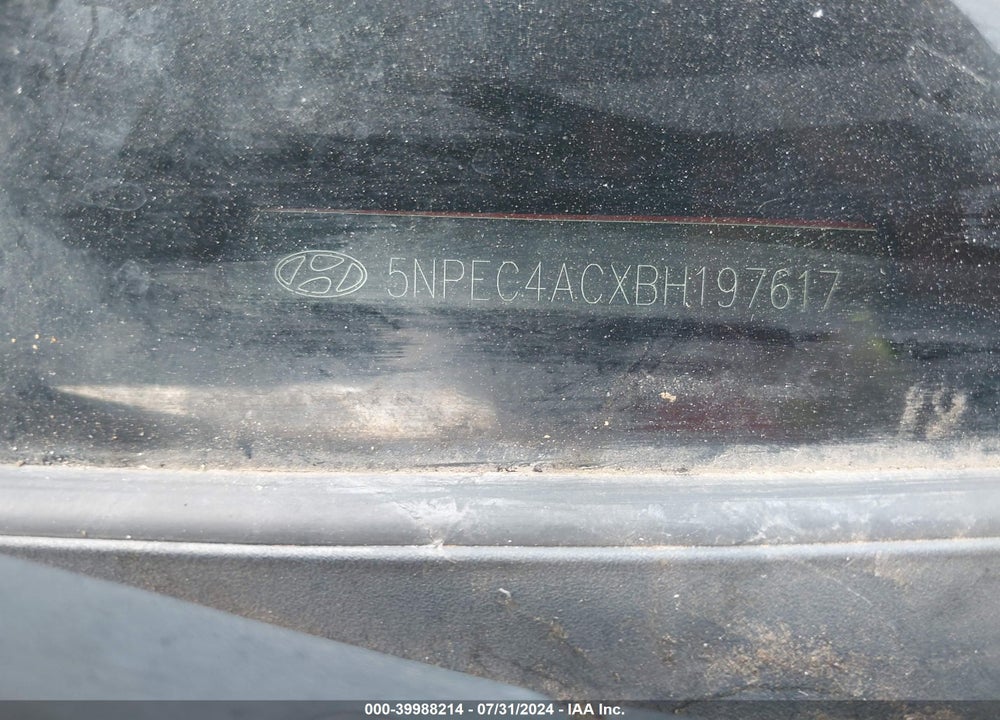 2011 HYUNDAI SONATA LIMITED VIN: 5NPEC4ACXBH197617