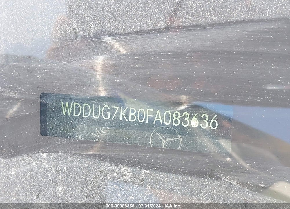 2015 MERCEDES-BENZ S 65 AMG VIN: WDDUG7KB0FA083636