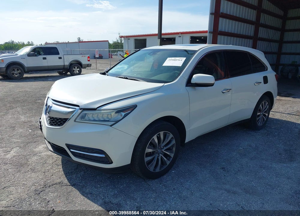 2015 ACURA MDX TECHNOLOGY PACKAGE VIN: 5FRYD3H46FB010573