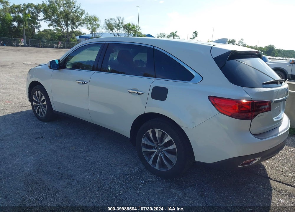 2015 ACURA MDX TECHNOLOGY PACKAGE VIN: 5FRYD3H46FB010573