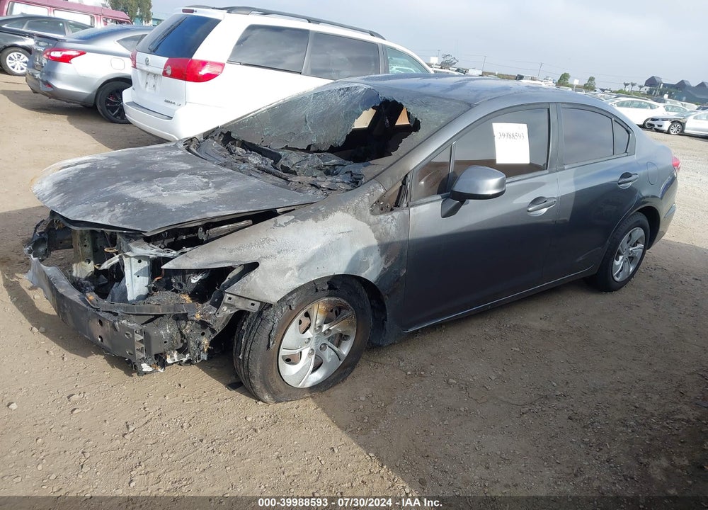 2013 HONDA CIVIC LX VIN: 19XFB2F54DE231564