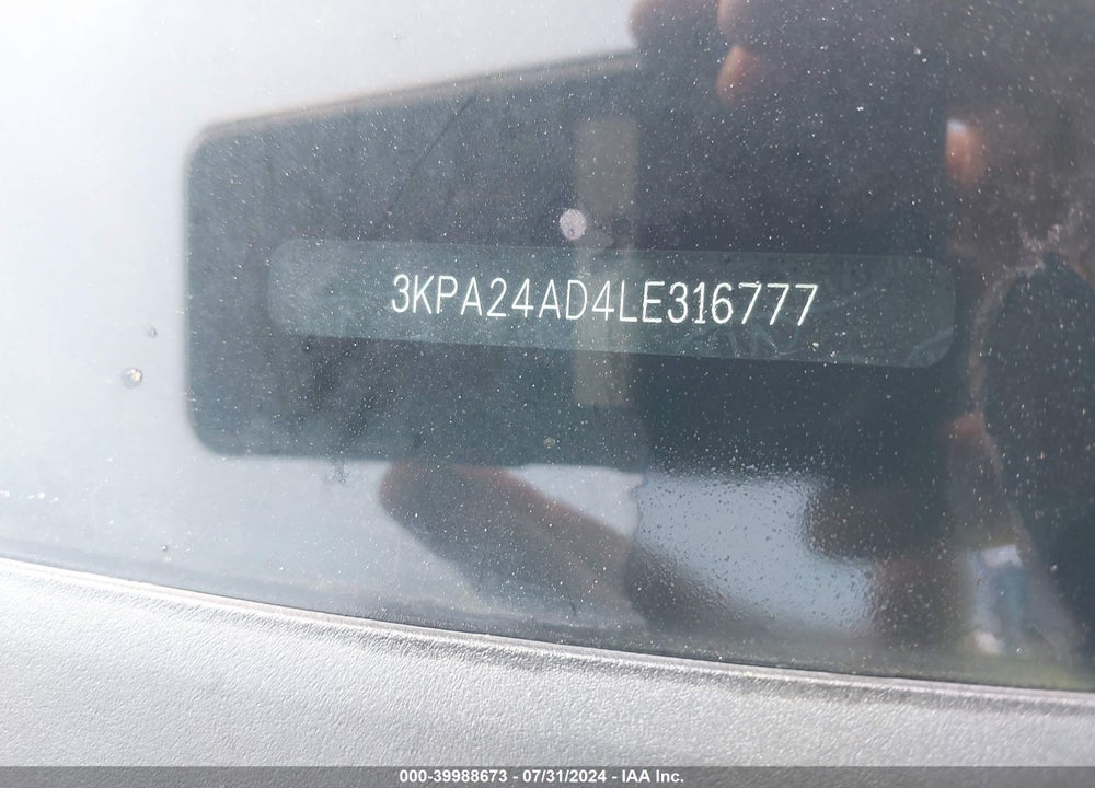 2020 KIA RIO VIN: 3KPA24AD4LE316777