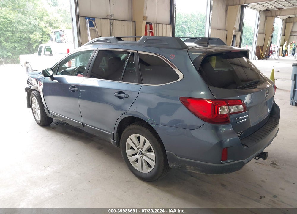 2017 SUBARU OUTBACK 2.5I PREMIUM VIN: 4S4BSACC2H3346412