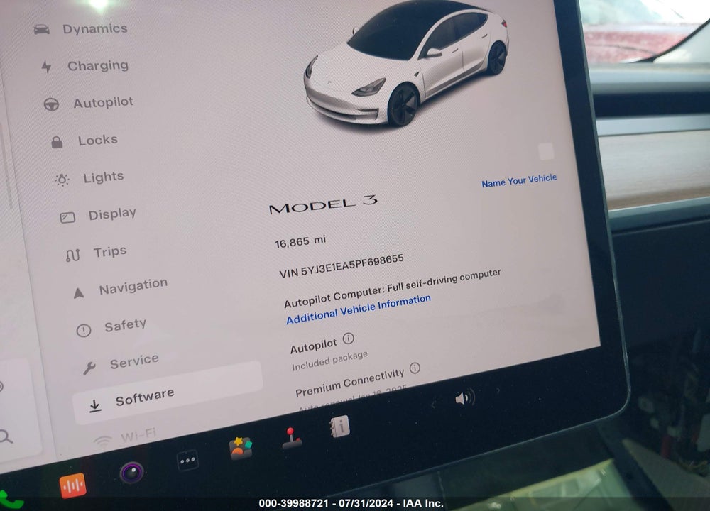2023 TESLA MODEL 3 REAR-WHEEL DRIVE VIN: 5YJ3E1EA5PF698655
