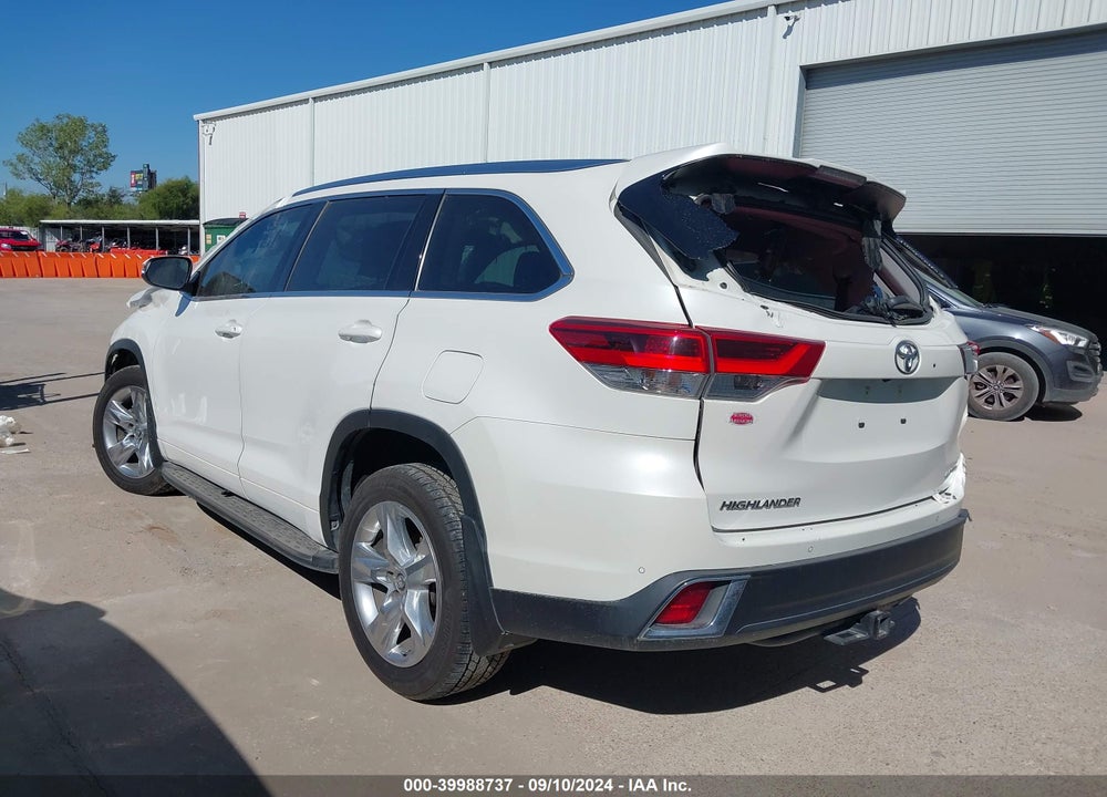 2019 TOYOTA HIGHLANDER LIMITED VIN: 5TDYZRFH1KS349260