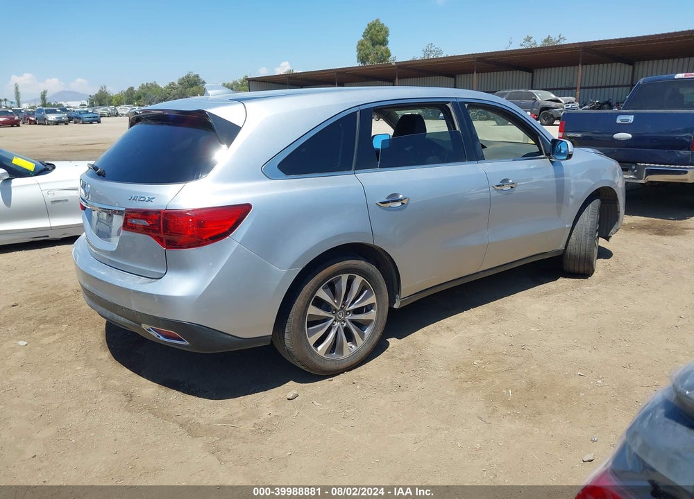 2015 ACURA MDX TECHNOLOGY PACKAGE VIN: 5FRYD3H49FB014147