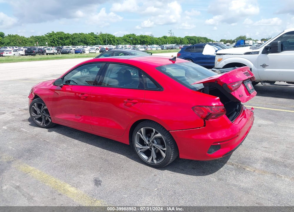 2023 AUDI A3 PREMIUM 40 TFSI QUATTRO S TRONIC VIN: WAUGUDGY6PA097485