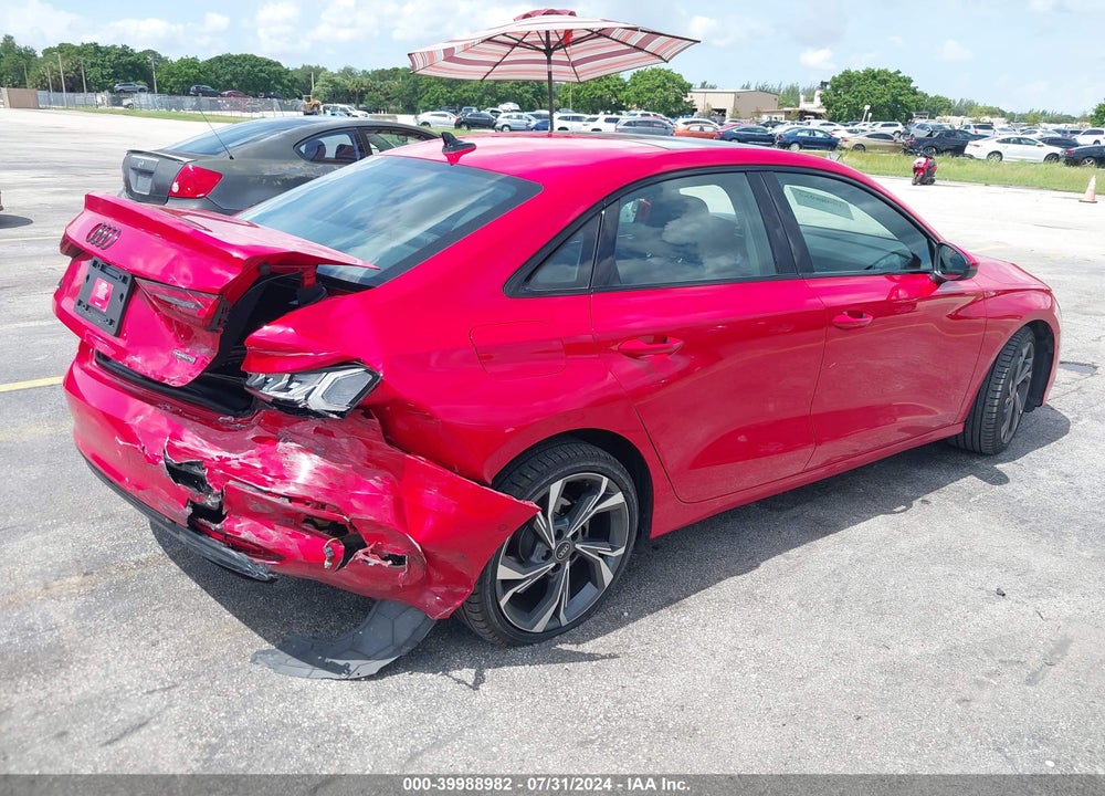 2023 AUDI A3 PREMIUM 40 TFSI QUATTRO S TRONIC VIN: WAUGUDGY6PA097485