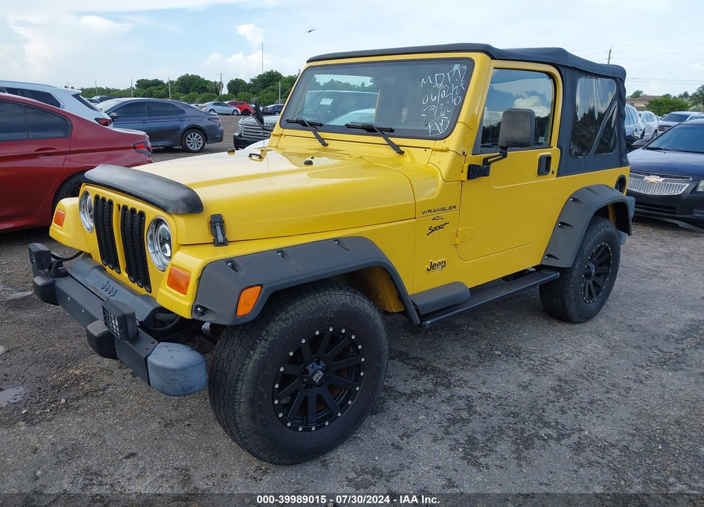 2000 JEEP WRANGLER SPORT VIN: 1J4FA49S4YP759220
