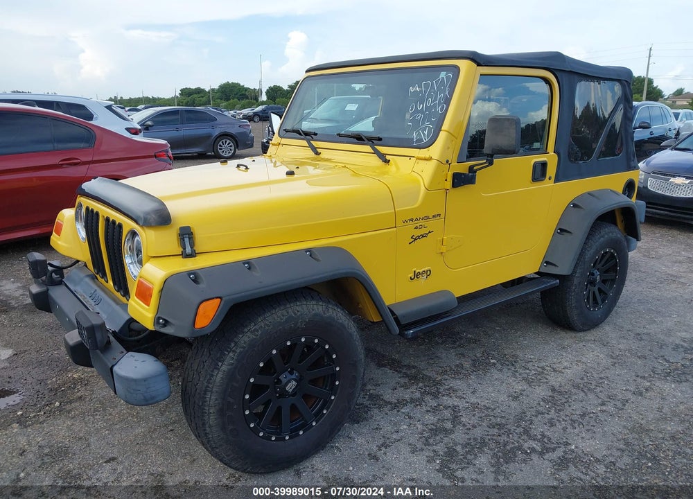 2000 JEEP WRANGLER SPORT VIN: 1J4FA49S4YP759220