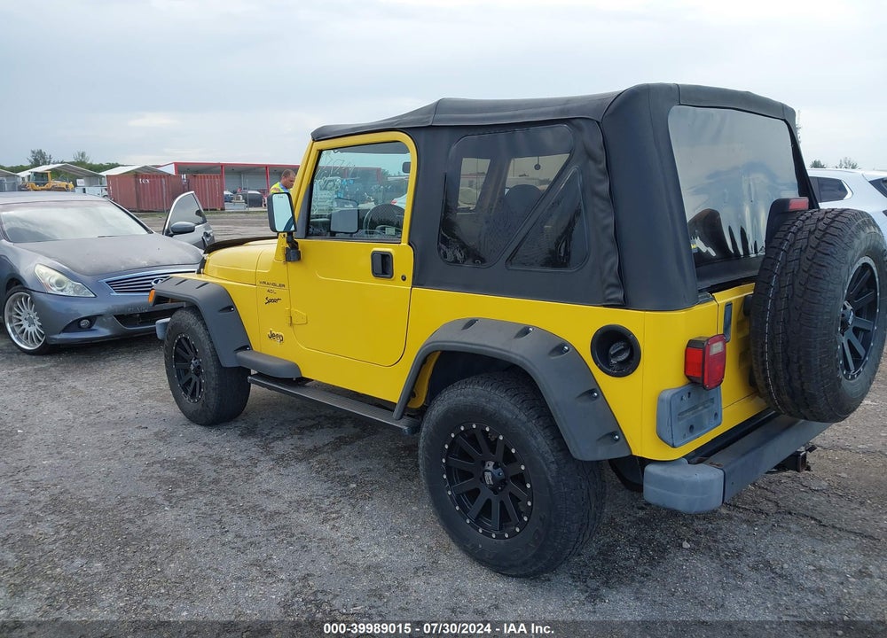 2000 JEEP WRANGLER SPORT VIN: 1J4FA49S4YP759220
