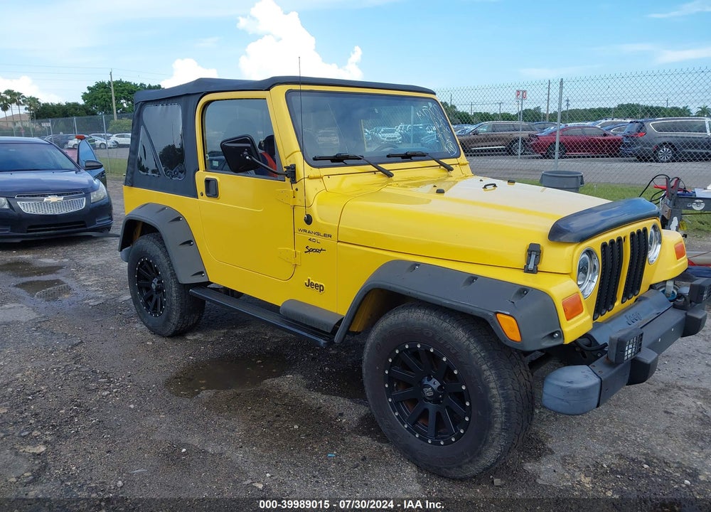 2000 JEEP WRANGLER SPORT VIN: 1J4FA49S4YP759220