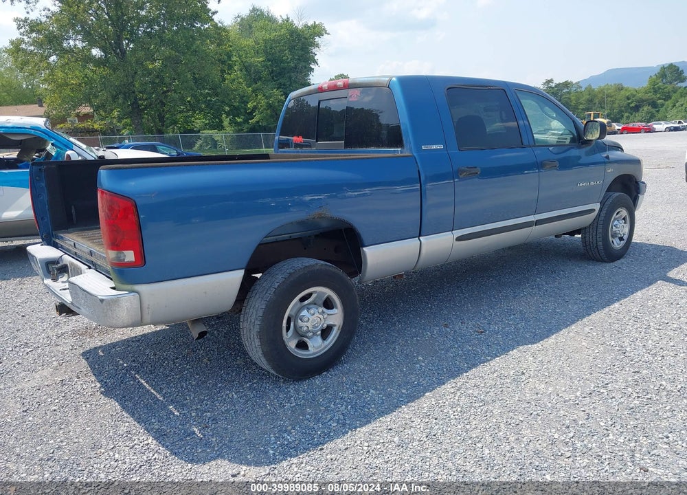2006 DODGE RAM 1500 SLT VIN: 3D7KS19D86G168400