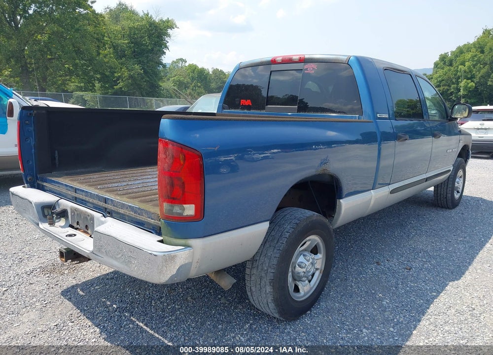 2006 DODGE RAM 1500 SLT VIN: 3D7KS19D86G168400