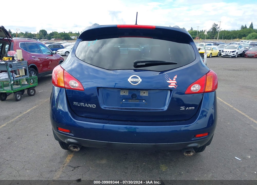 2009 NISSAN MURANO S VIN: JN8AZ18W69W112387