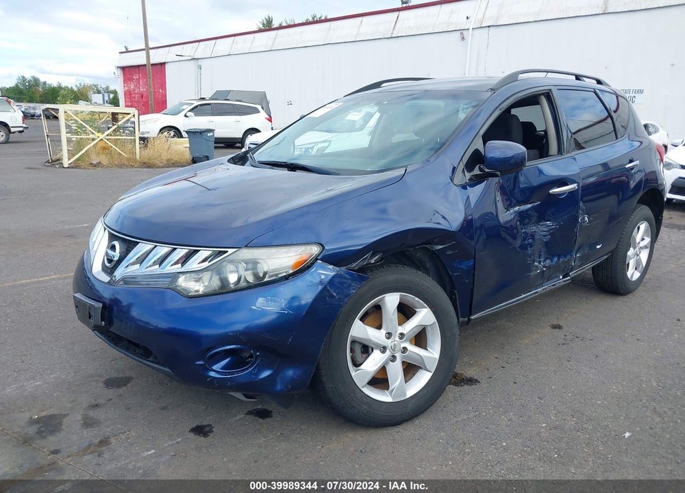 2009 NISSAN MURANO S VIN: JN8AZ18W69W112387