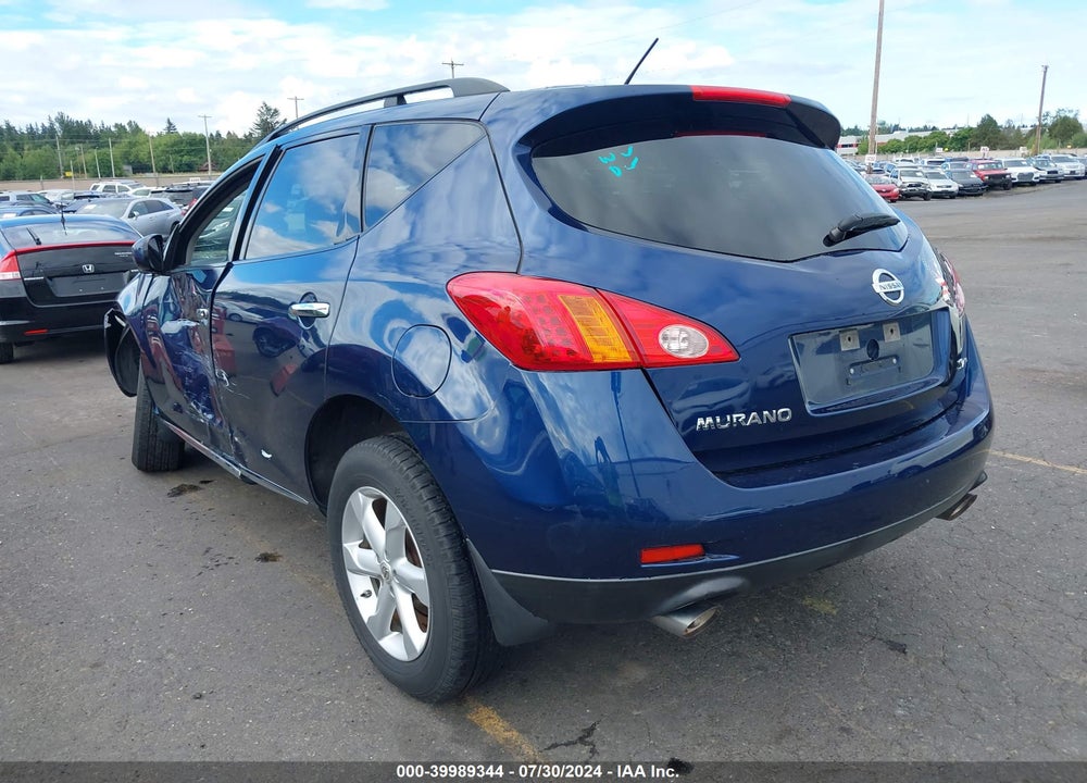 2009 NISSAN MURANO S VIN: JN8AZ18W69W112387