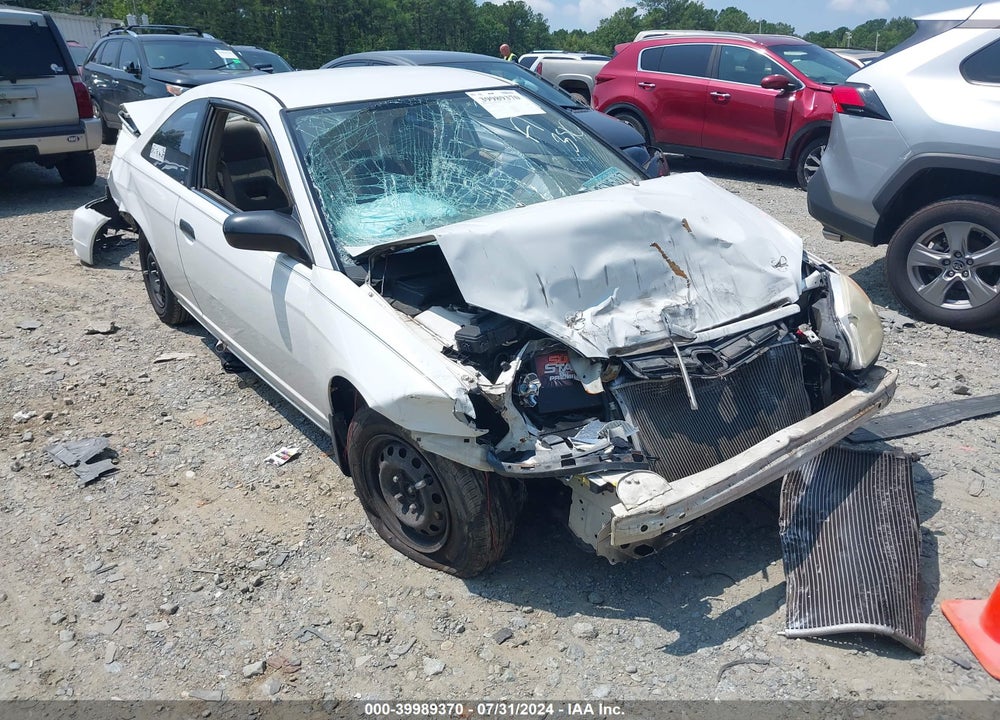 2001 HONDA CIVIC LX VIN: 1HGEM22551L113510