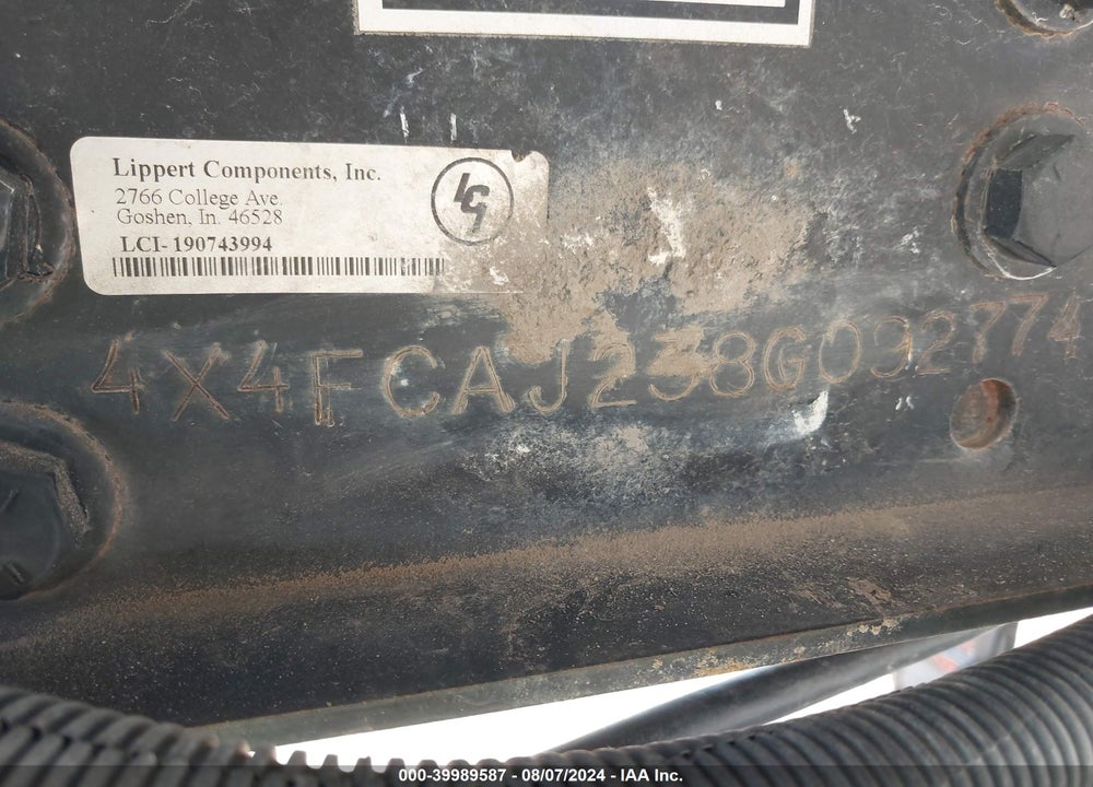 2008 CARDINAL 33BH VIN: 4X4FCAJ238G092774