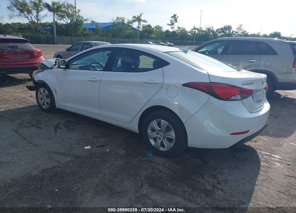 2016 HYUNDAI ELANTRA SE VIN: 5NPDH4AE3GH781735