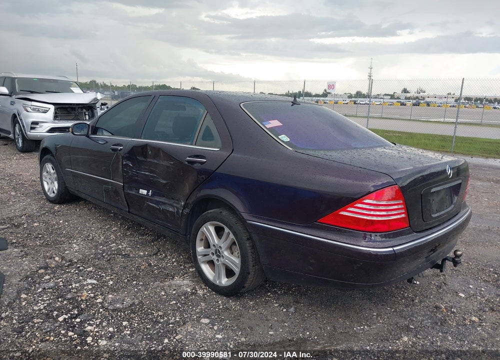 2001 MERCEDES-BENZ S 500 VIN: WDBNG75J01A202424