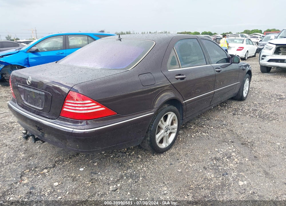 2001 MERCEDES-BENZ S 500 VIN: WDBNG75J01A202424