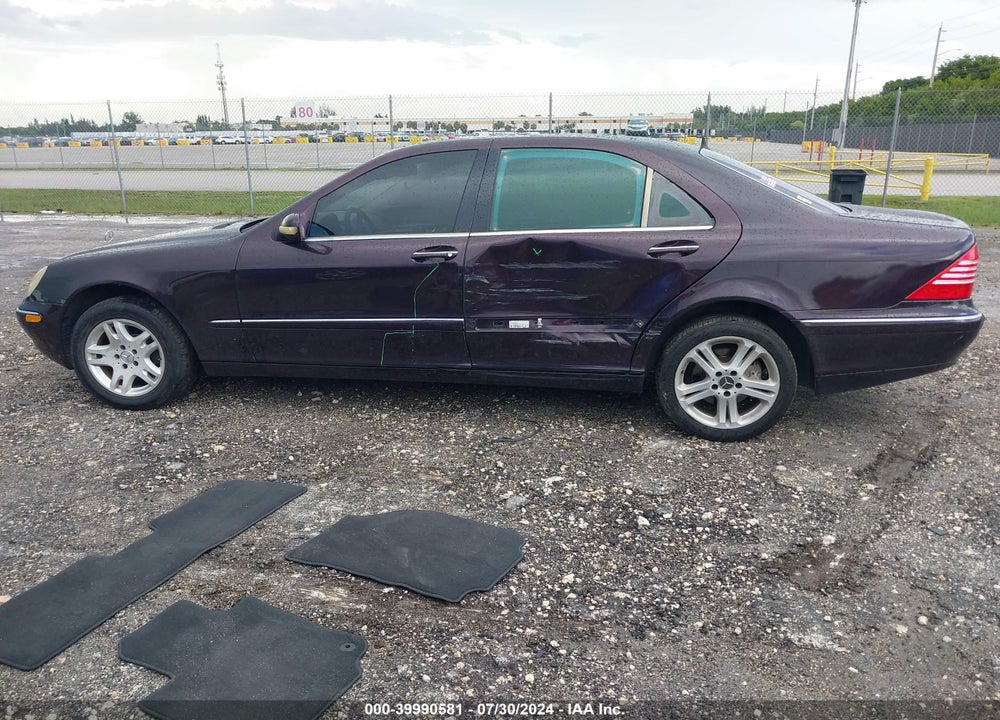 2001 MERCEDES-BENZ S 500 VIN: WDBNG75J01A202424
