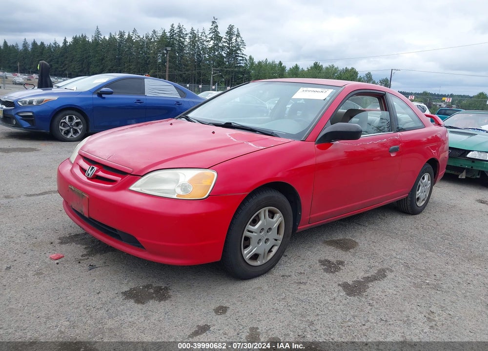 2001 HONDA CIVIC LX VIN: 1HGEM21531L034886