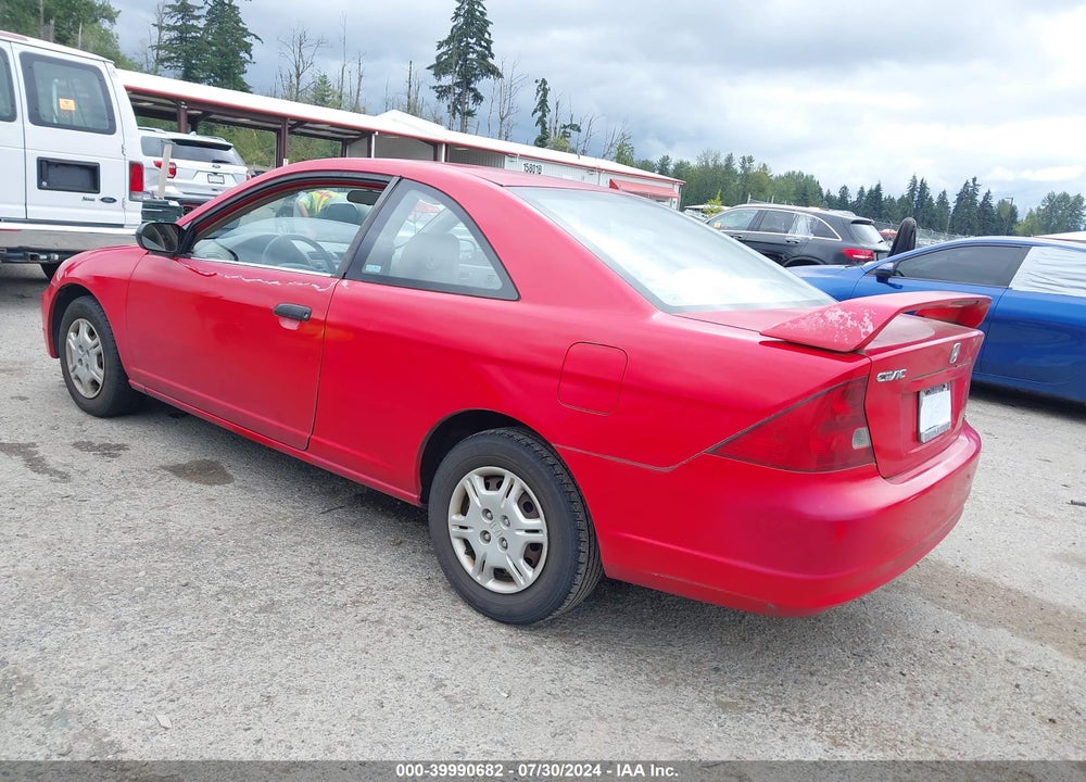 2001 HONDA CIVIC LX VIN: 1HGEM21531L034886